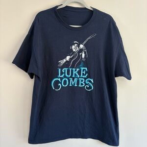 Luke Combs The Middle Of Somewhere Tour Navy Blue Country Music Concert Shirt L